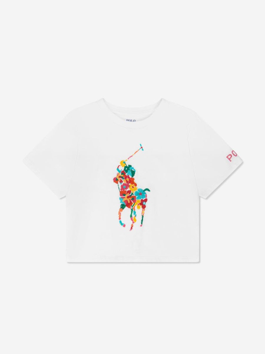 Girls Ralph Lauren Kids Tops & T-Shirts | Girls Boxy Logo T-Shirt In Ivory