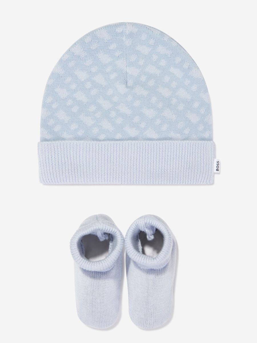 Baby BOSS Outfits & Sets | Baby Boys Hat & Slipper Socks Gift Set In Blue