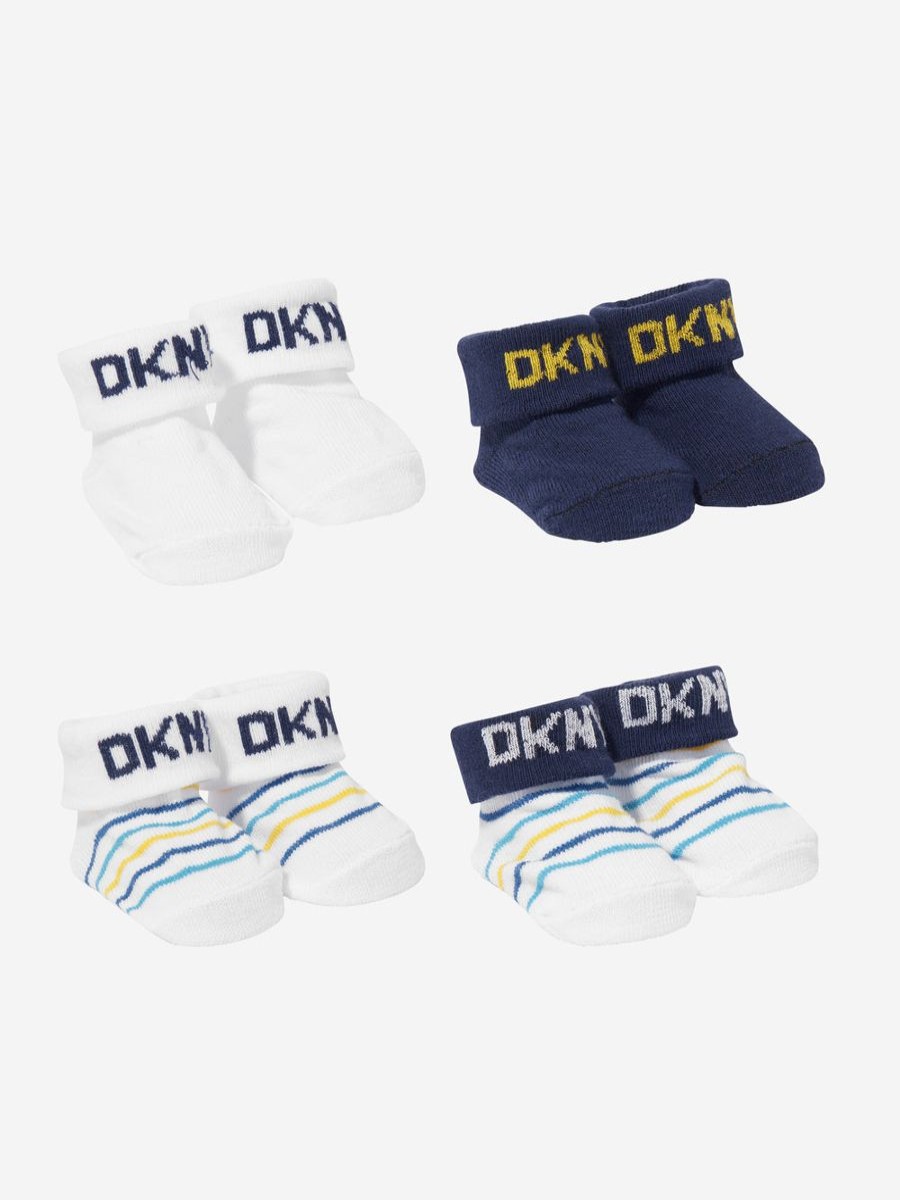 Baby DKNY Socks & Tights | Baby Boys Socks Boxed Gift Set In Navy