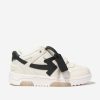 Boys Off-White Sneakers | Kids Leather Out Of Office Straps Trainers In White