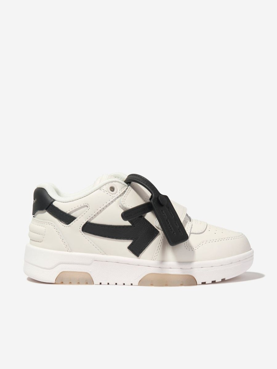 Boys Off-White Sneakers | Kids Leather Out Of Office Straps Trainers In White