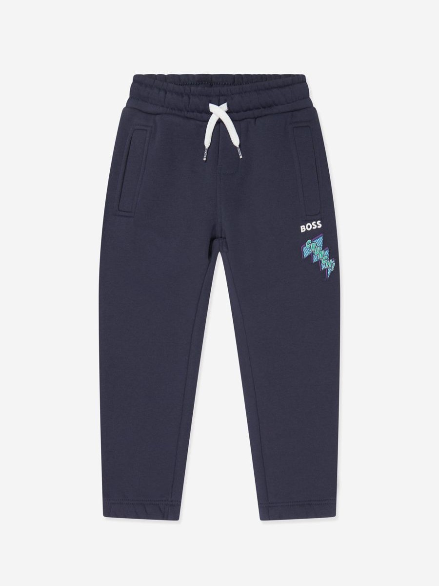 Boys BOSS Sweatpants | Boys Logo Joggers In Navy