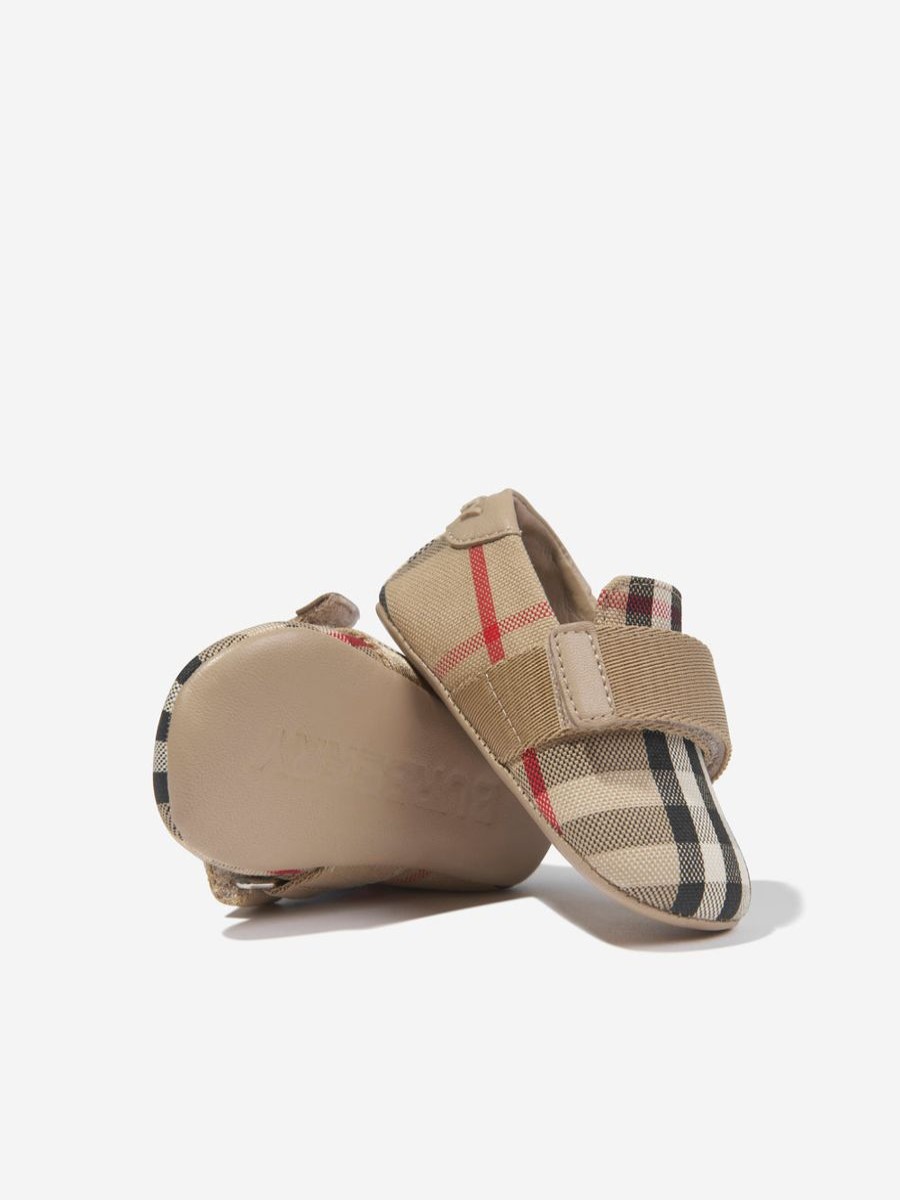 Baby Burberry Kids Shoes | Baby Pre-Walkers In Archive Beige Check