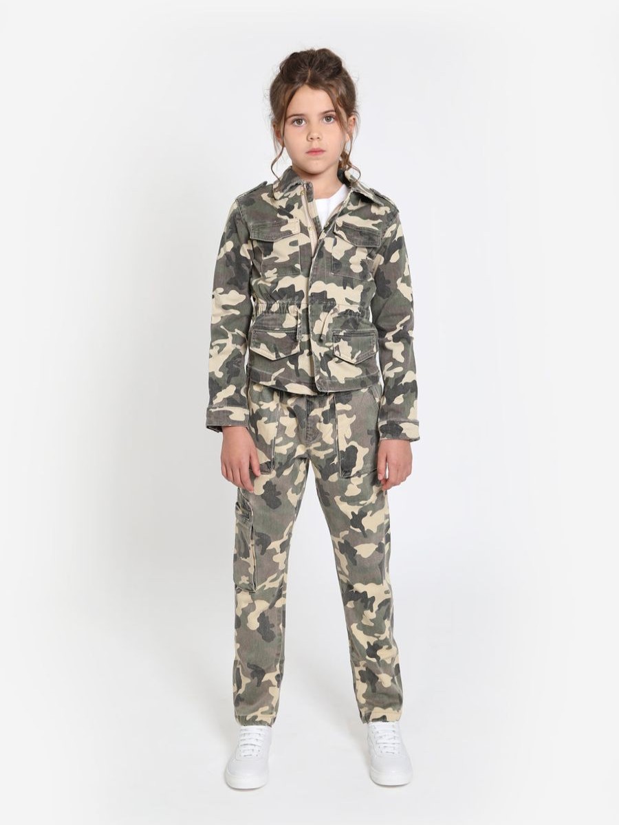 Boys DL1961 Trousers | Kids Jackson Camouflage Joggers In Green