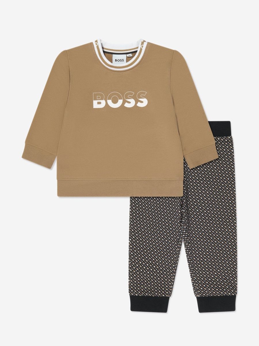 Baby BOSS Outfits & Sets | Baby Boys 2 Piece Outfit Gift Set In Beige