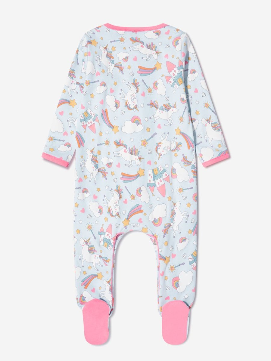 Girls Magnolia Baby Babygrows & Rompers | Baby Girls Dreamy Unicorns Babygrow In Pink