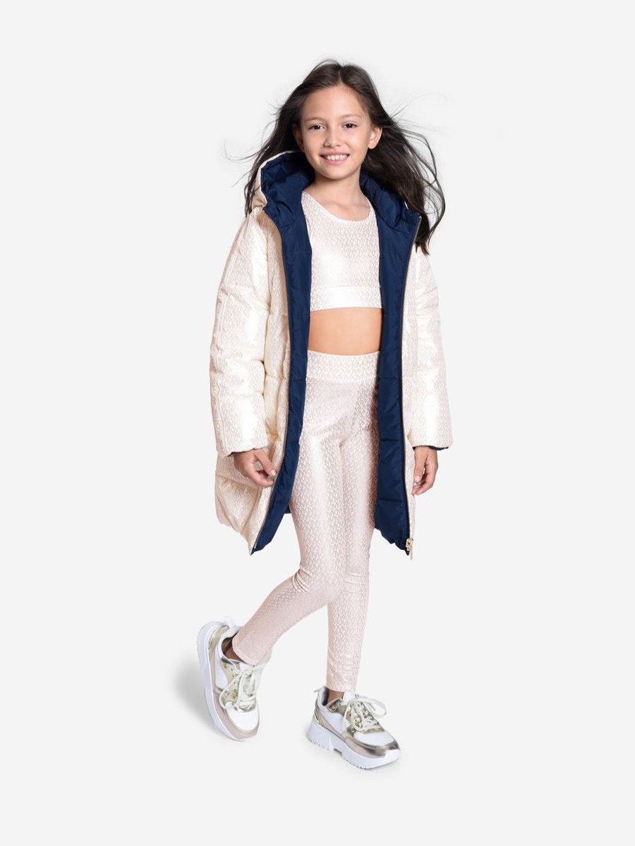 Girls Michael Kors Coats & Jackets | Girls Logo Trench Coat In Blue