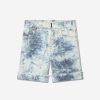 Boys Givenchy Shorts | Boys 4G Logo Cloud Wash Denim Shorts In Blue