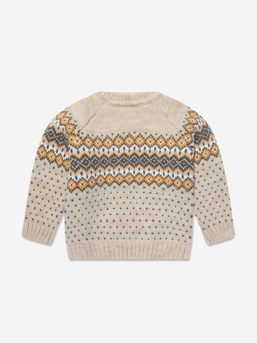 Boys Paz Rodriguez Jumpers & Cardigans | Boys Wool Knitted Jumper In Beige