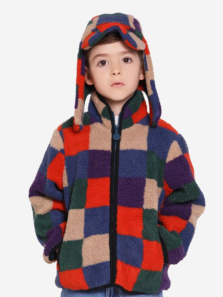 Teen Stella McCartney Kids Underwear | Boys Faux Shearling Jacket In Multicolour