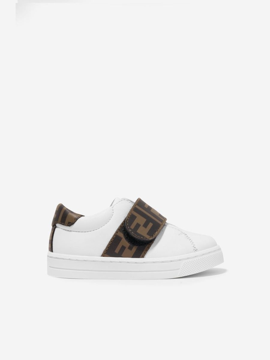 Boys Fendi Kids Sneakers | Unisex Ff Logo Strap Trainers