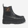 Boys Fendi Kids Boots | Kids Leather Biker Boots In Black