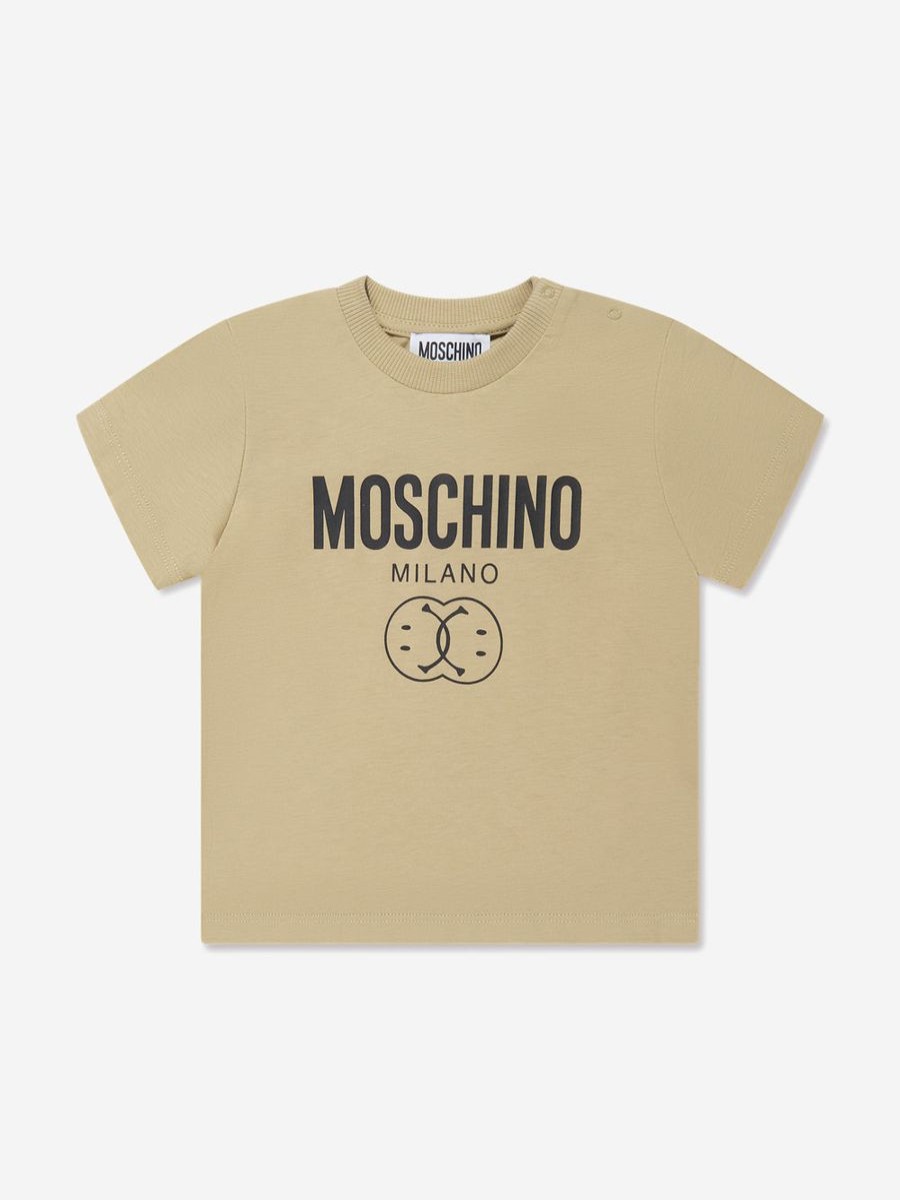 Boys Moschino Kids T-Shirts & Tops | Baby Boys Milano Logo T-Shirt In Brown