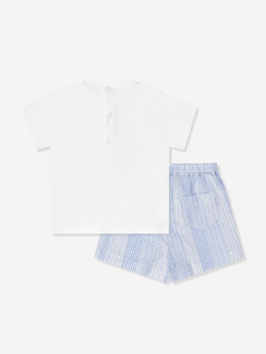 Baby Emporio Armani Outfits & Sets | Baby Boys T-Shirt And Shorts Set In Blue