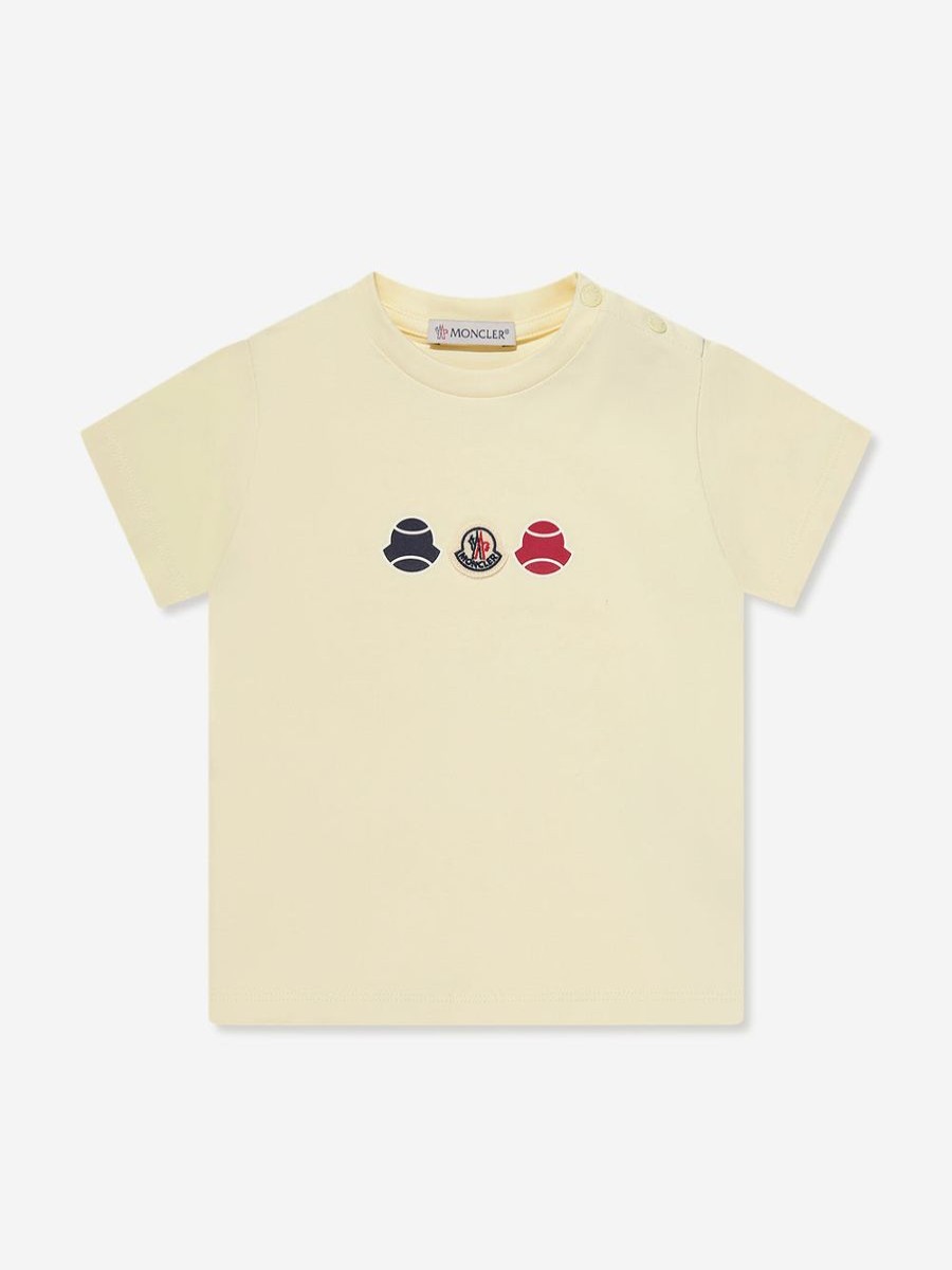 Boys Moncler Enfant T-Shirts & Tops | Baby Boys Logo T-Shirt In Yellow