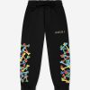 Boys Amiri Sweatpants | Kids Bones Scribble Joggers In Black