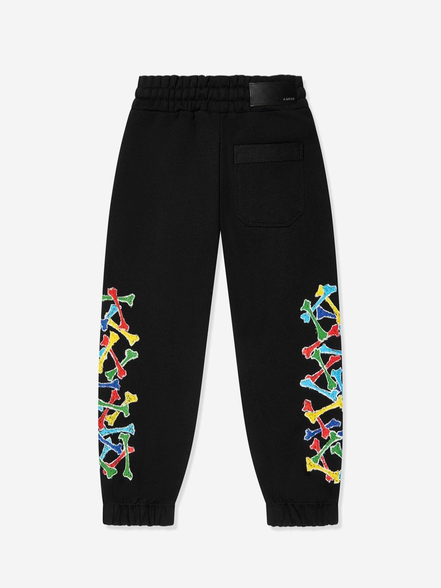 Boys Amiri Sweatpants | Kids Bones Scribble Joggers In Black