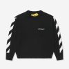 Boys Off-White Jumpers & Cardigans | Boys Classic Arrow Tab Sweatshirt In Black