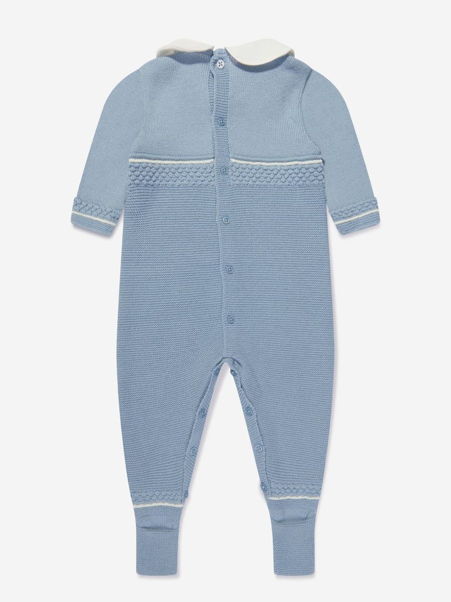 Boys Paz Rodriguez Babygrows & Rompers | Baby Boys Knitted Romper In Blue