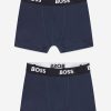 Boys BOSS Underwear | Boys 2 Pack Boxer Shorts Set In Navy