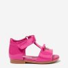 Baby Dolce & Gabbana Kids Shoes | Dolce & Gabbana Kids - Girls Patent Leather Sandals In Pink | Childsplay Clothing