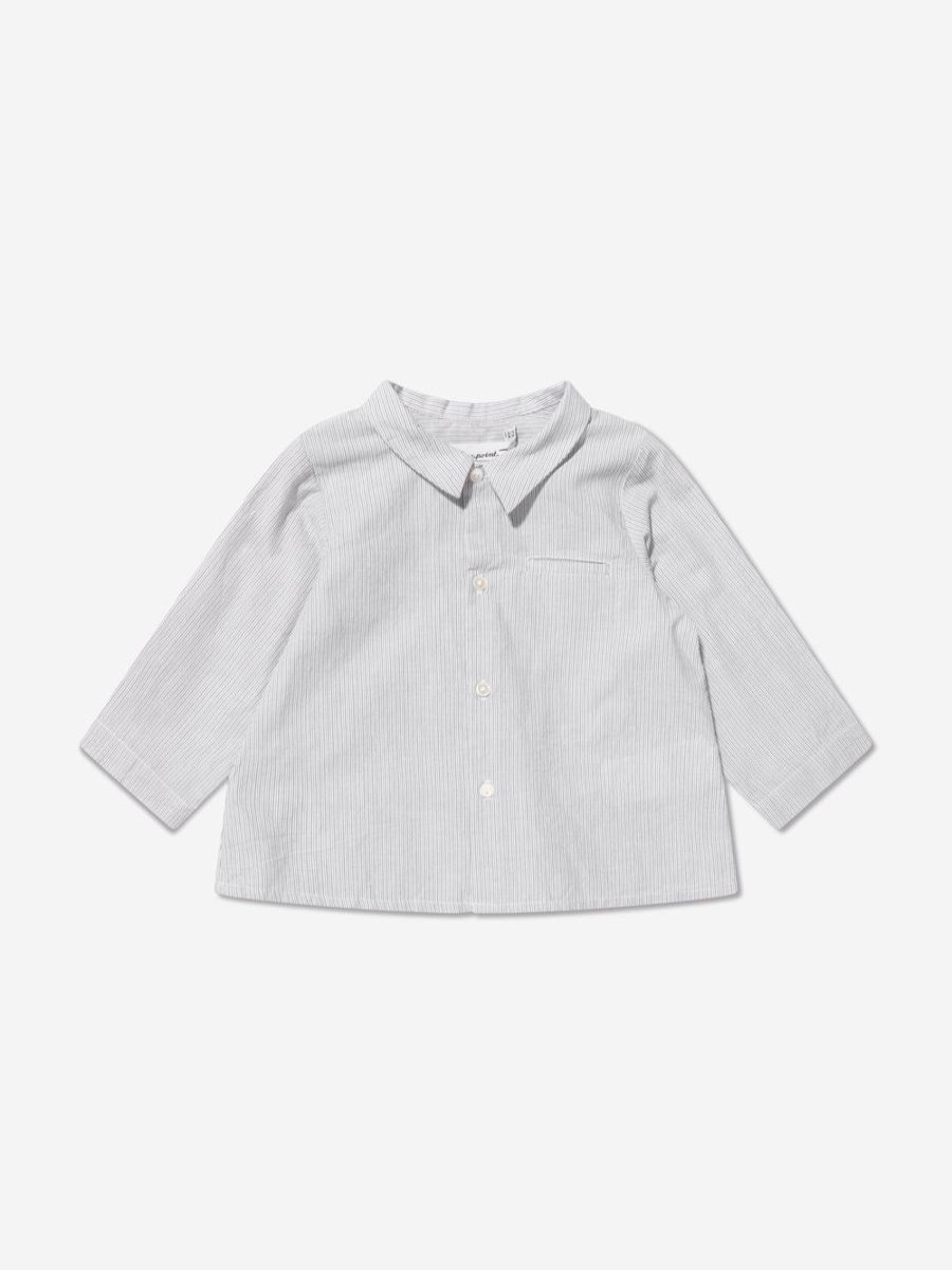 Boys Bonpoint Shirts | Baby Boys Boubou Shirt In Grey