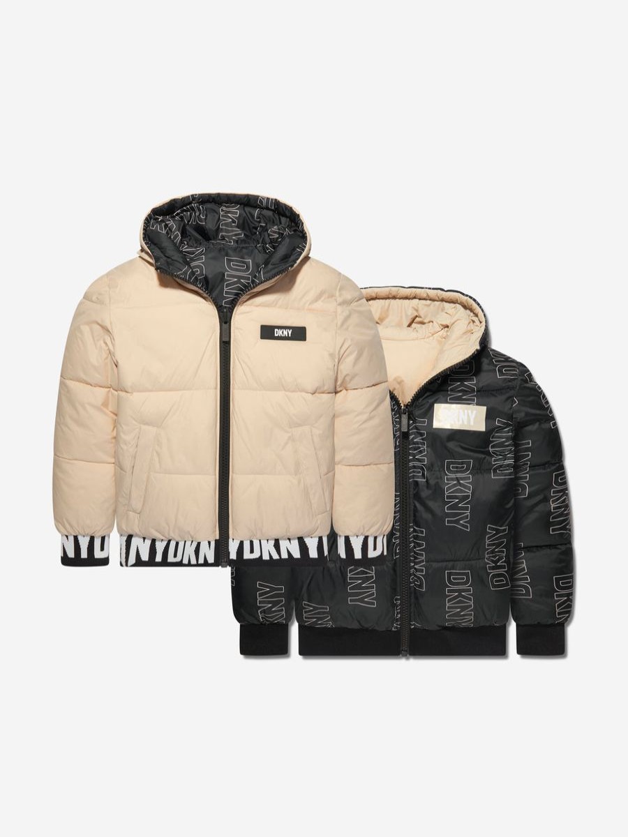 Boys DKNY Coats & Jackets | Kids Reversible Puffer Jacket In Black