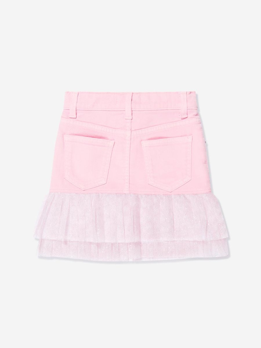 Girls Balmain Skirts | Girls Pleated Hem Skirt In Pink