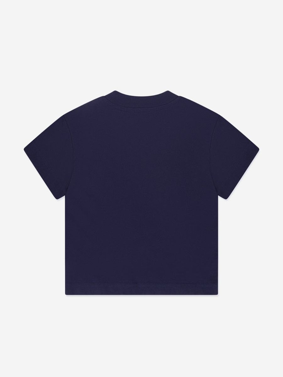 Boys Palm Angels T-Shirts & Tops | Boys Flames Regular T-Shirt In Navy