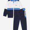 Boys BOSS Tracksuits | Boys Logo Tracksuit In Navy