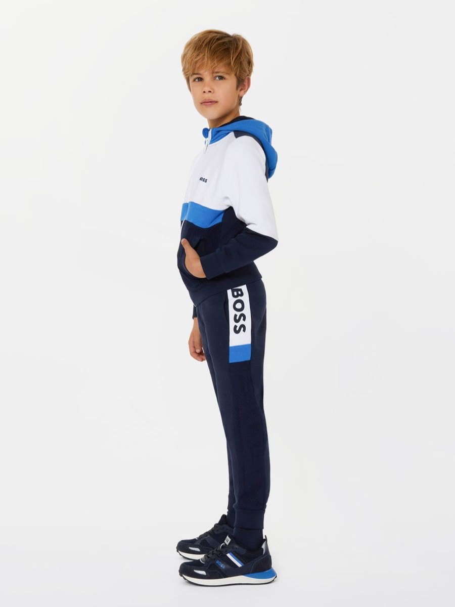 Boys BOSS Tracksuits | Boys Logo Tracksuit In Navy