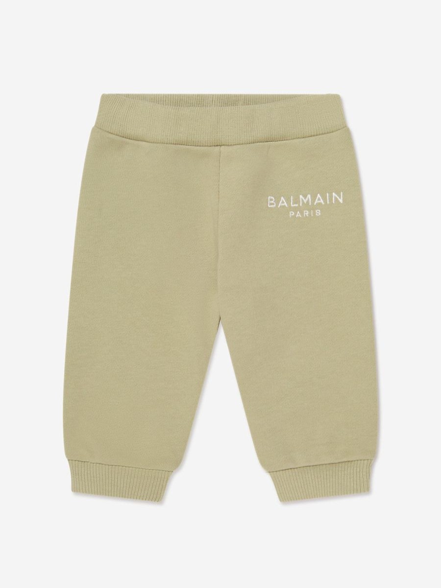 Boys Balmain Sweatpants | Baby Logo Joggers In Green