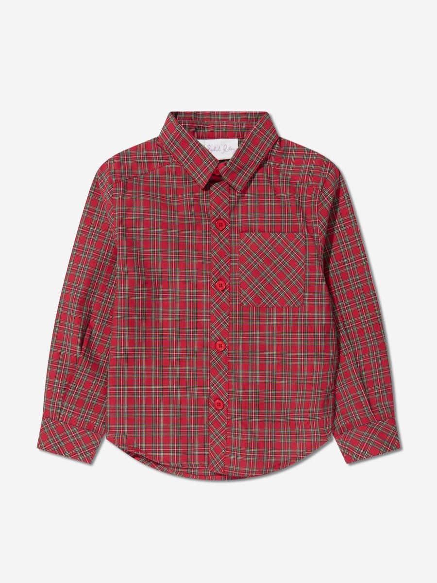 Boys Rachel Riley Shirts | Boys Tartan Shirt In Red