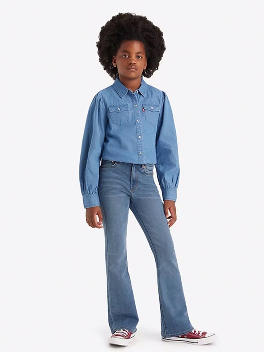 Boys Levi's Kids Wear Jeans | Girls 726 High Rise Flare Jeans In Blue