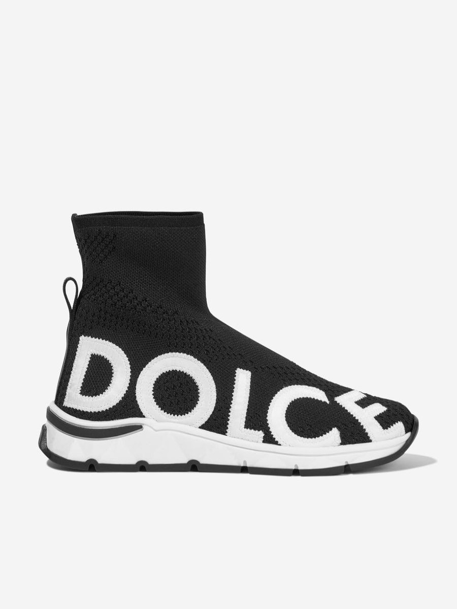 Boys Dolce & Gabbana Kids Sneakers | Kids Slip On Sock Trainers In Black