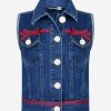 Girls Paesaggino Coats & Jackets | Denim Sleeveless Waistcoat