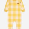 Boys The Bonnie Mob Babygrows & Rompers | Baby Check Jacquard Romper In Yellow