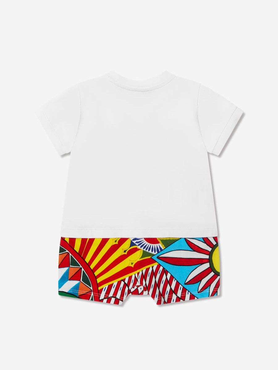 Boys Dolce & Gabbana Kids Babygrows & Rompers | Baby Boys Logo Romper In Multicolour