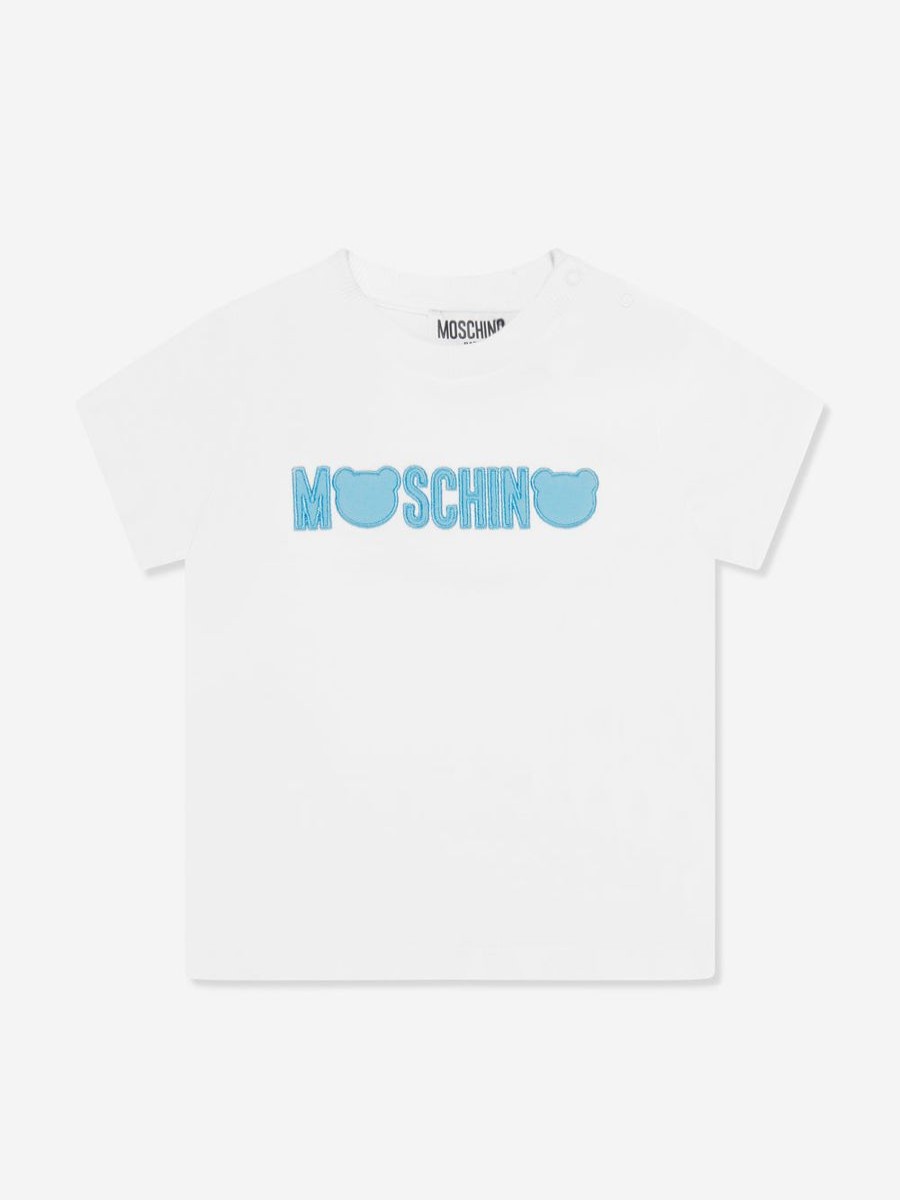 Boys Moschino Kids T-Shirts & Tops | Baby Teddy Logo T-Shirt In White