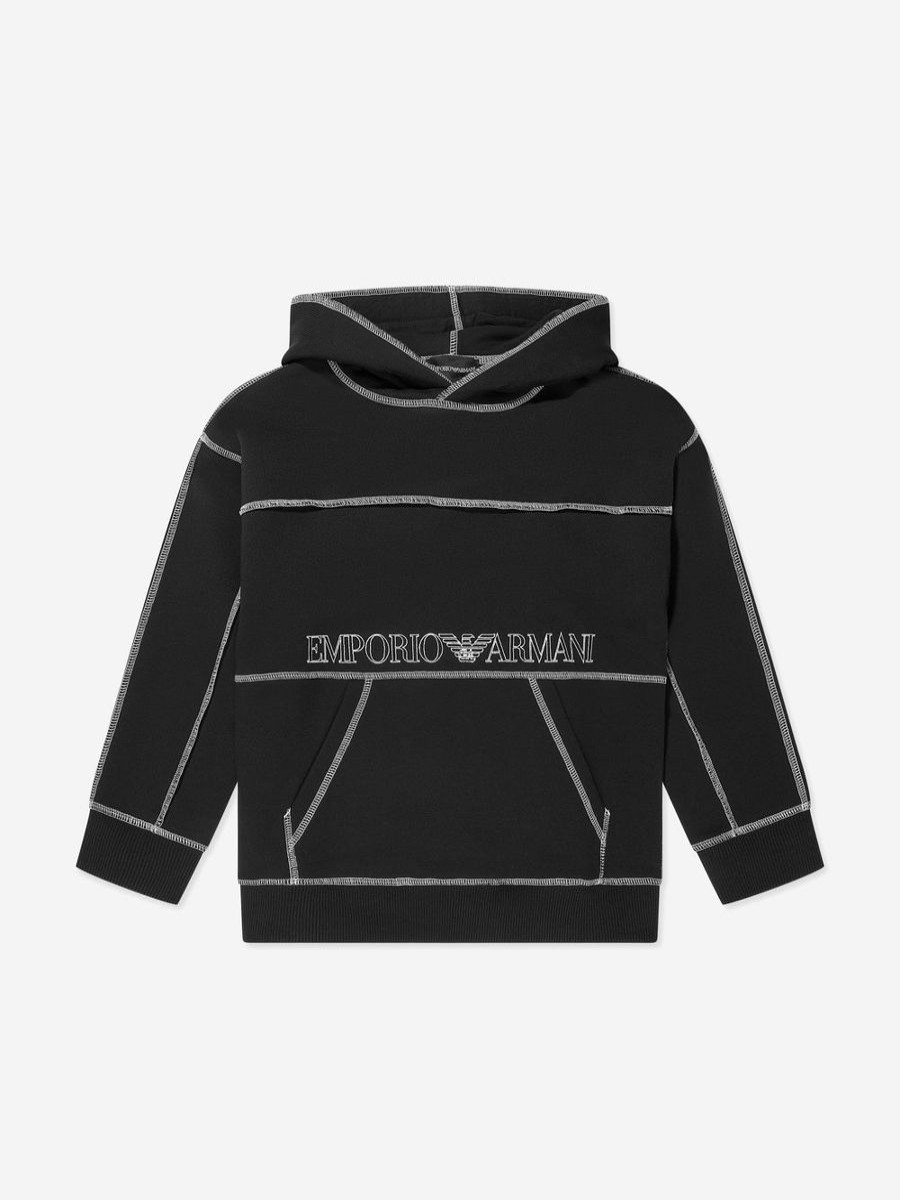 Boys Emporio Armani Sweatshirts & Hoodies | Boys Logo Hoodie In Black