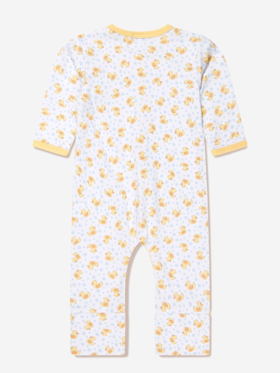 Girls Magnolia Baby Babygrows & Rompers | Baby Rubber Ducky Printed Playsuit In Yellow