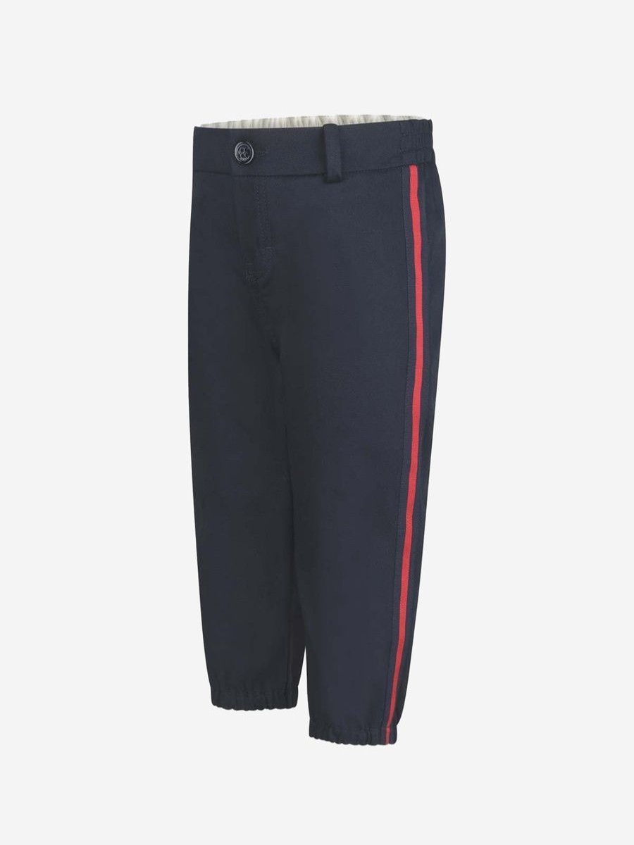 Boys Gucci Kids Trousers | Gucci Kids - Gucci Baby Boys Blue Cotton Trousers | Childsplay Clothing