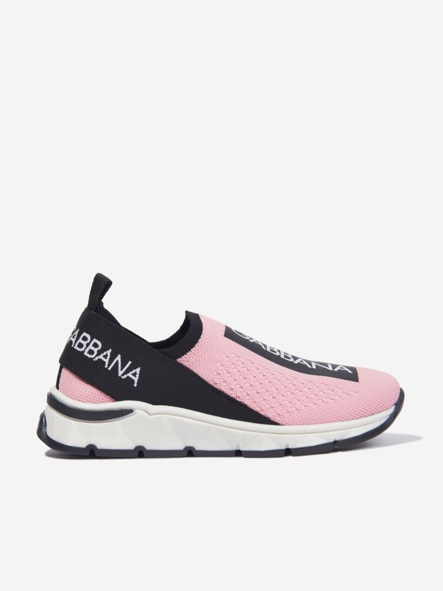 Baby Dolce & Gabbana Kids Shoes | Girls Slip On Trainers In Pink