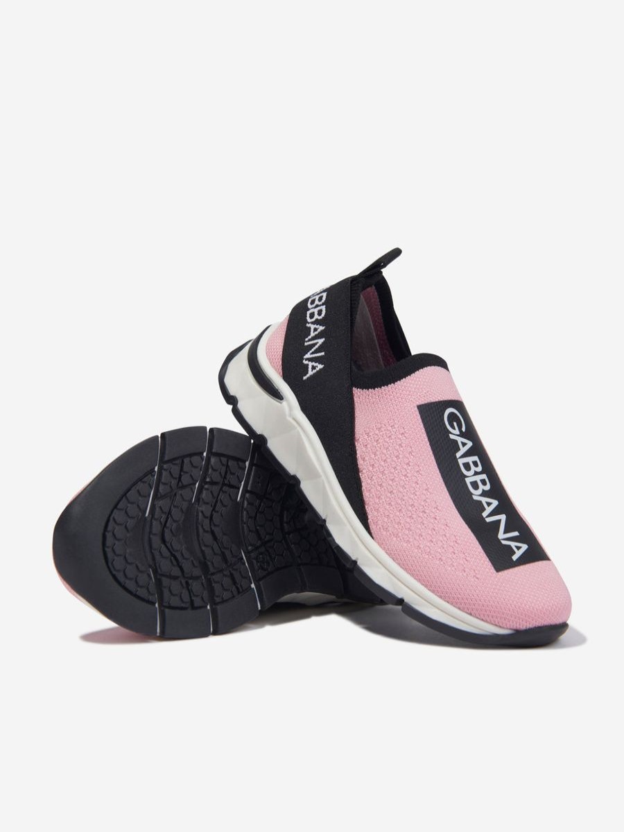 Baby Dolce & Gabbana Kids Shoes | Girls Slip On Trainers In Pink