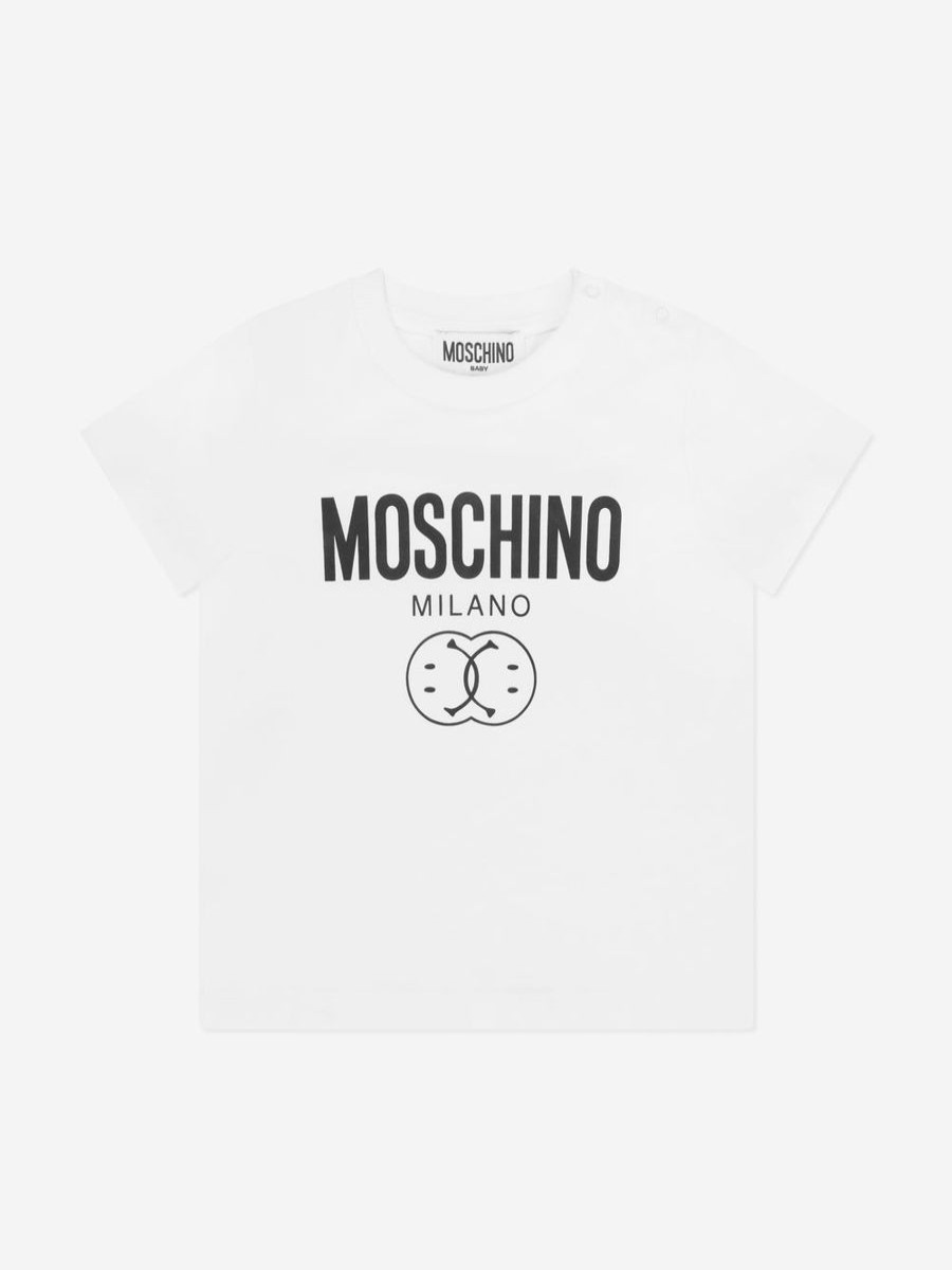 Boys Moschino Kids T-Shirts & Tops | Baby Boys Milano Logo T-Shirt In White