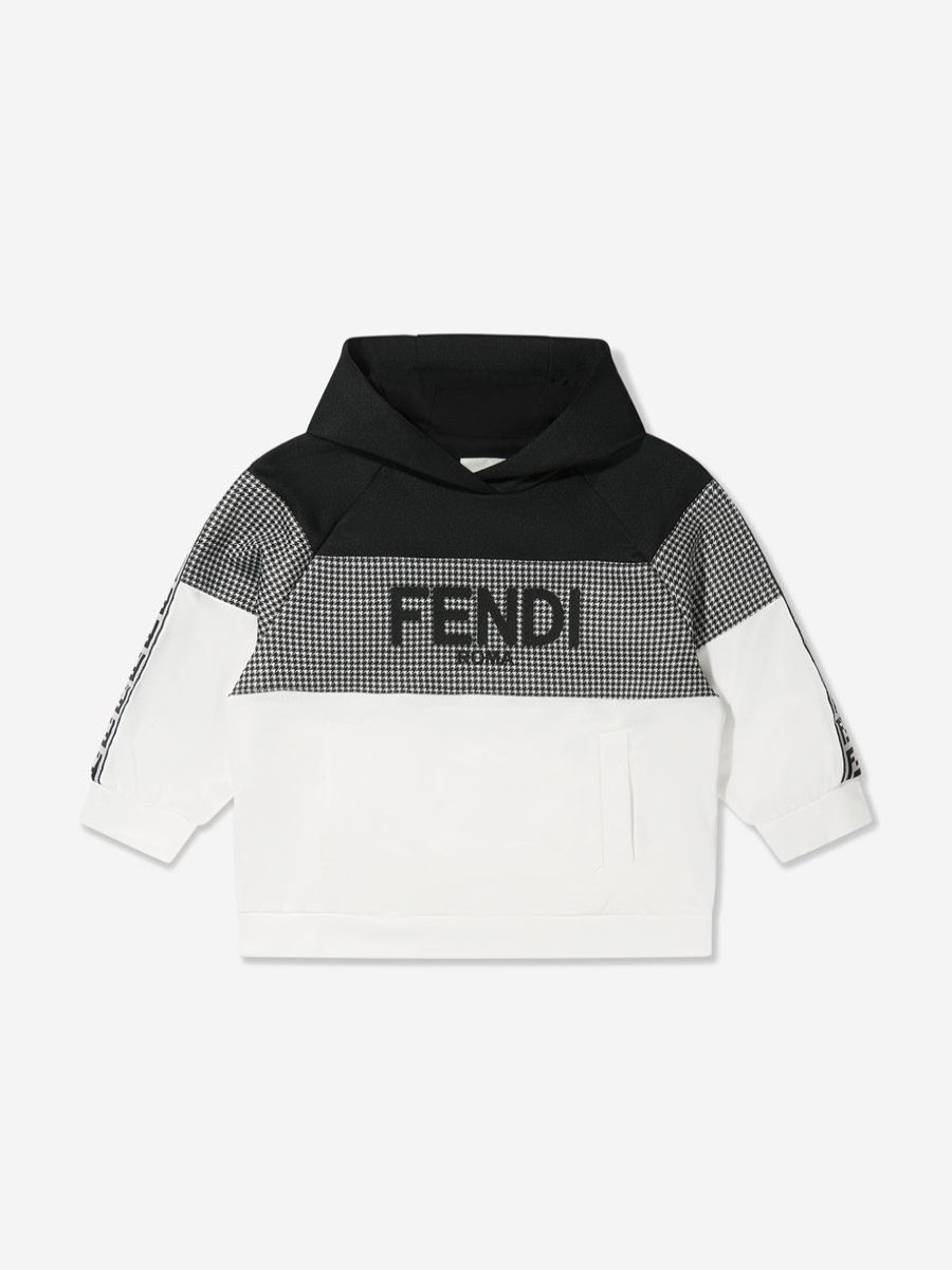 Boys Fendi Kids Sweatshirts & Hoodies | Fendi Kids - Boys Colour Block Dogtooth Hoodie | Childsplay Clothing