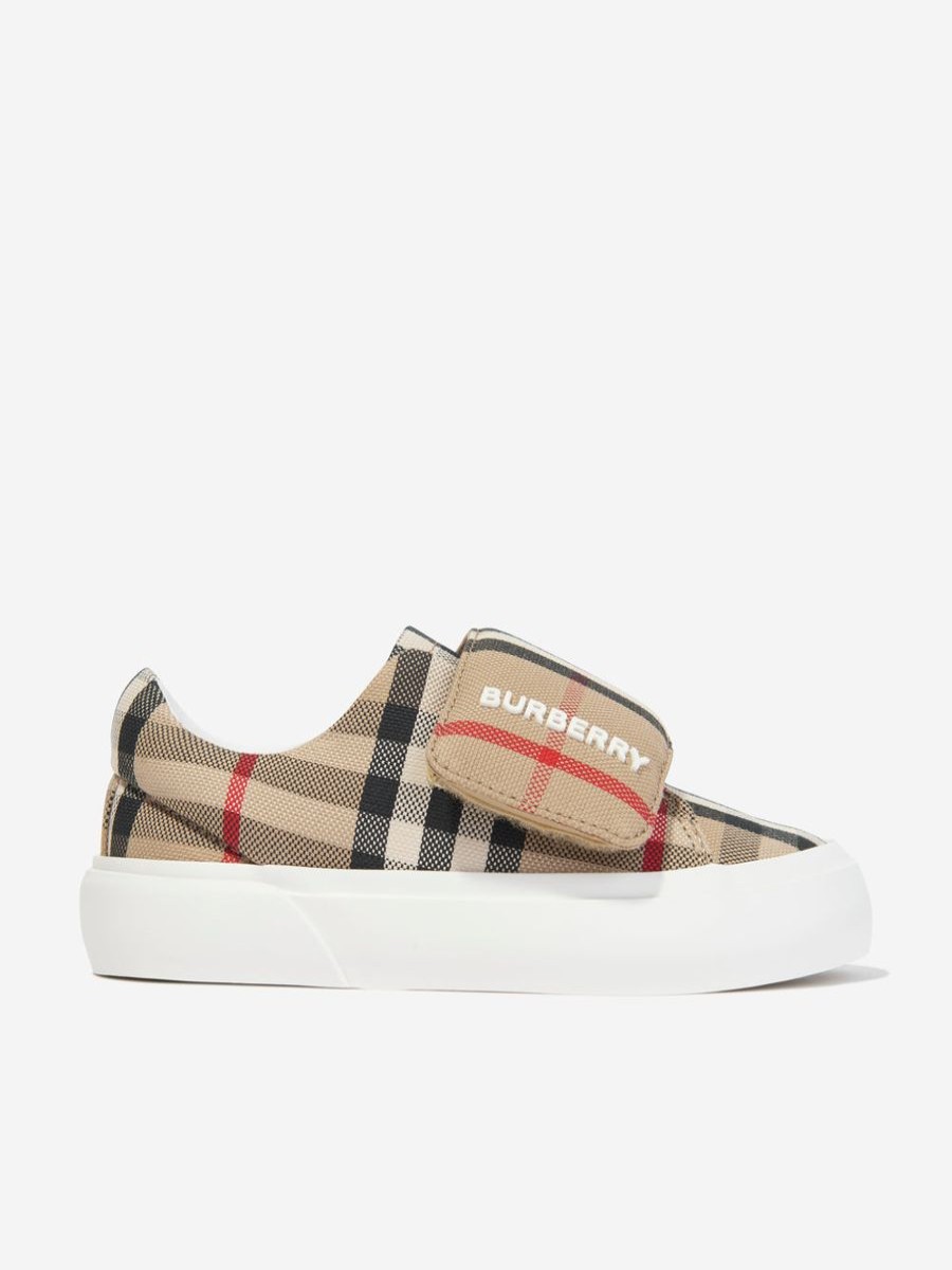 Boys Burberry Kids Sneakers | Kids James Trainers In Archive Beige Check