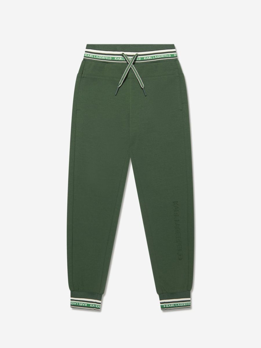 Boys Karl Lagerfeld Sweatpants | Boys Logo Joggers In Green