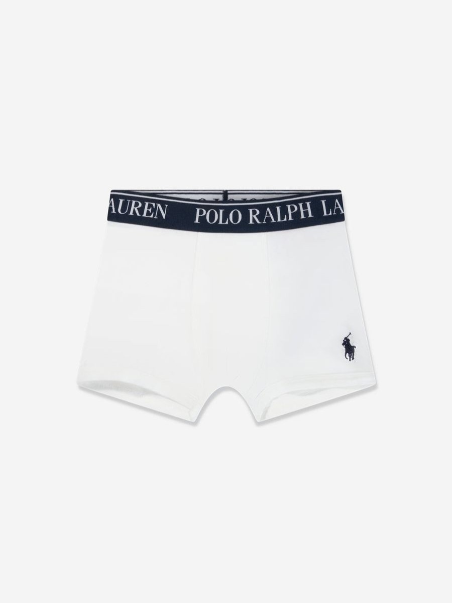 Boys Ralph Lauren Kids Underwear | Boys 3 Pack Boxer Shorts Set In White