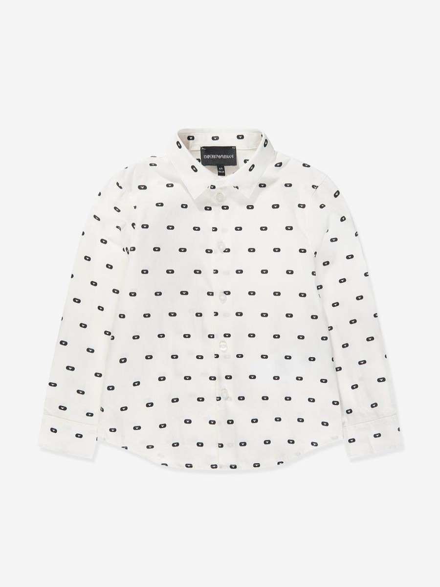 Boys Emporio Armani Shirts | Boys Logo Shirt In White